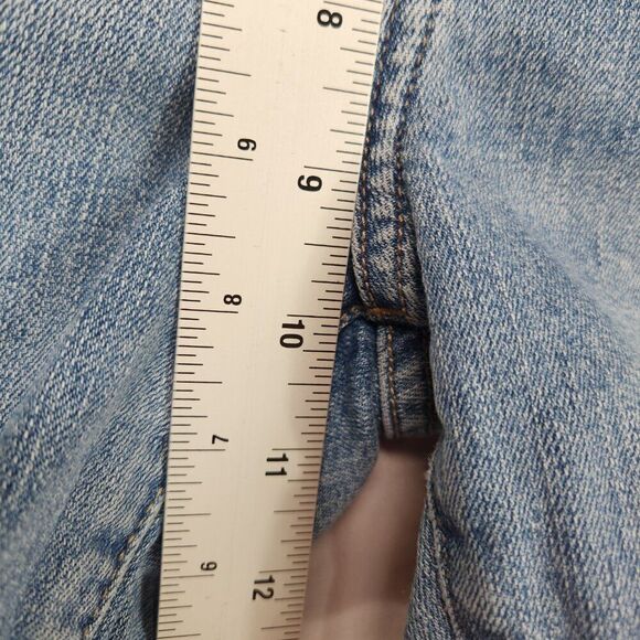 Lucky Brand High Rise Straight Zoe Womens 6/28 Denim Cutoff Jeans Blue Cuffed - Picture 4 of 9